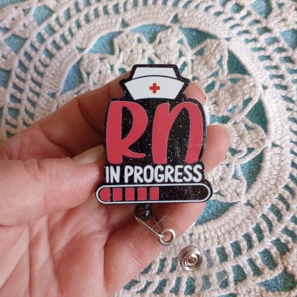RN In Progress Nurse Badge Reel - Picture 2 of 6